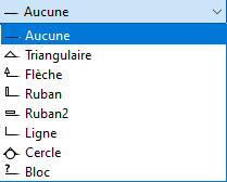 Types de flèches de section