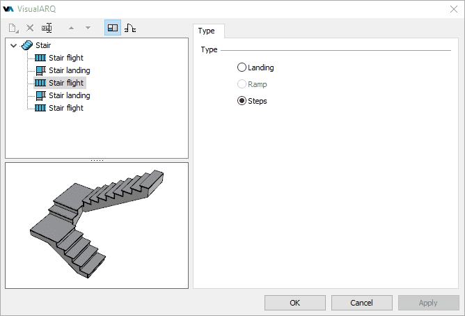 Stair dialog box (Object Properties)