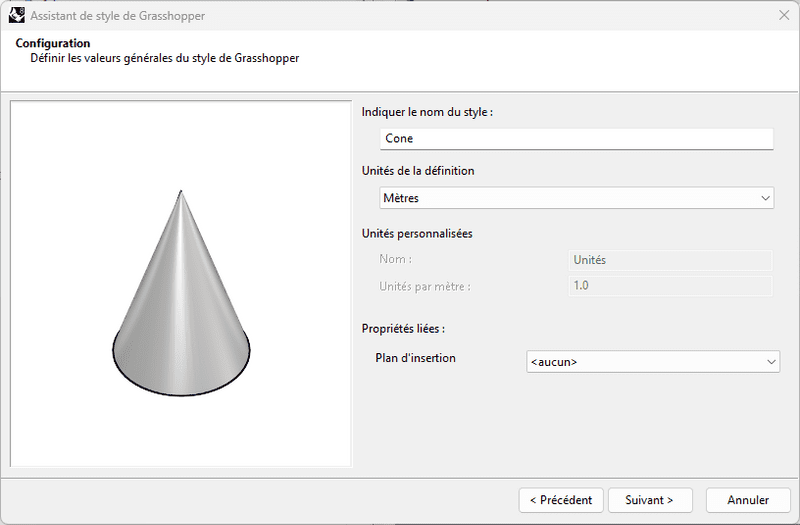 Assistant de création de style de Grasshopper - étape 2
