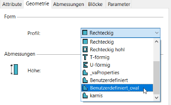 Stildialog der Stütze, Reiter Geometrie.
