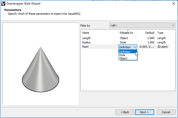 Grasshopper style wizard step 4