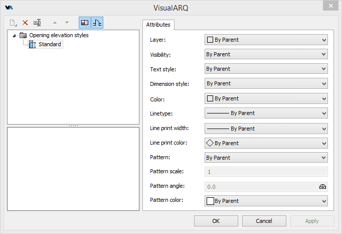 Opening elevation Style Manager dialog box