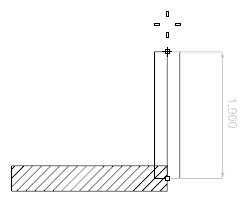 Dimension showing the length of a wall.