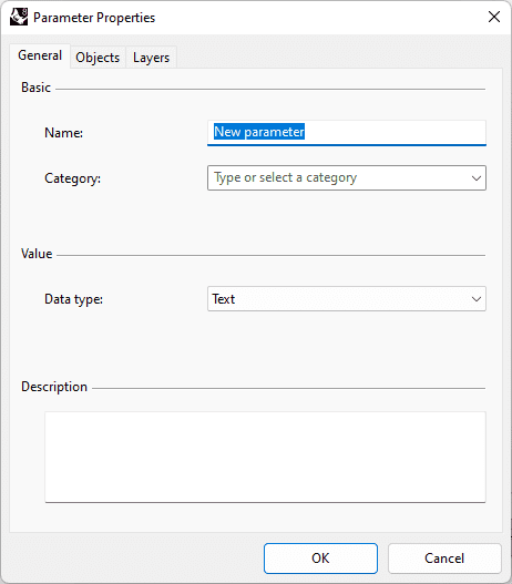 Parameter properties dialog