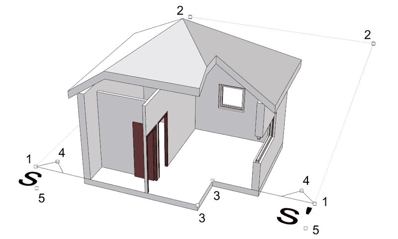 Control points on section mark