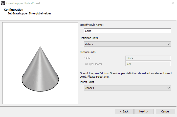 Grasshopper style wizard step 2